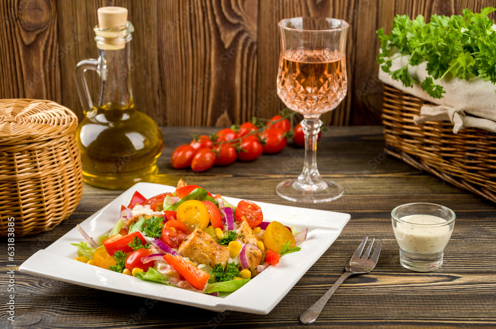Chicken gyros salad Chicken gyros salad