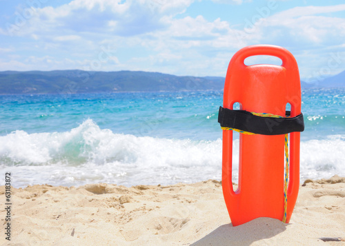Lifeguard buoy on the beach