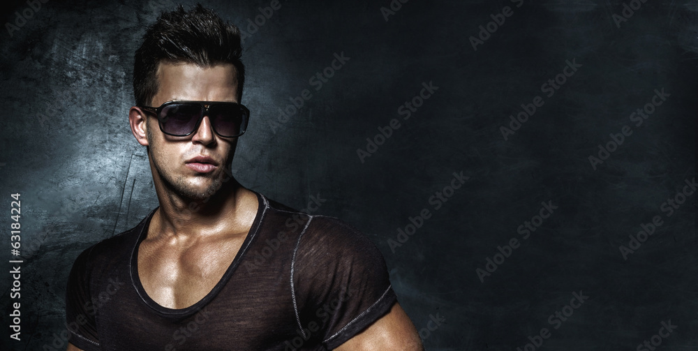 Handsome man posing
