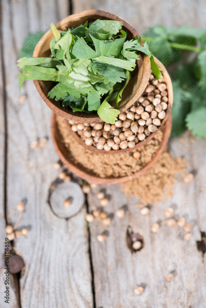 Coriander in small Bowls Coriander in small Bowls