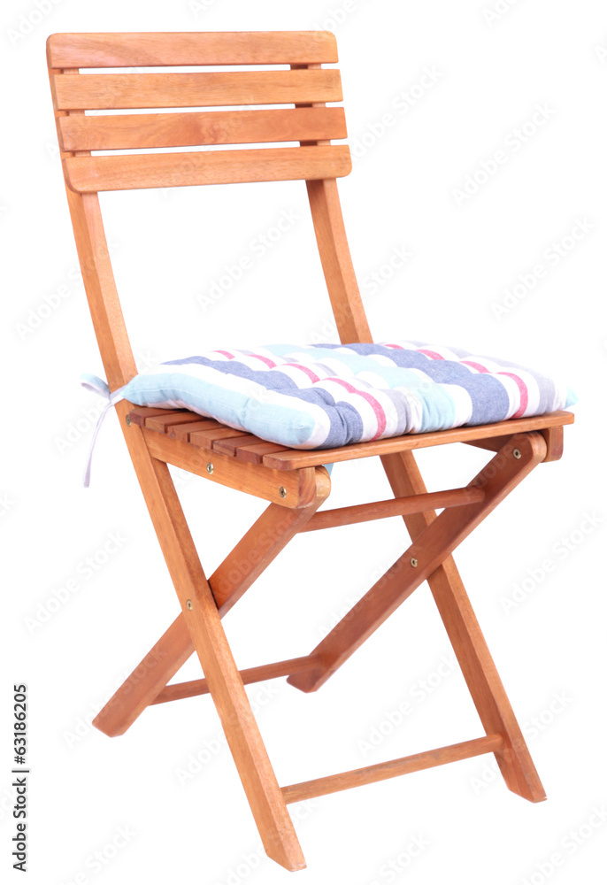 Chair with cushion isolated on white Chair with cushion isolated on white