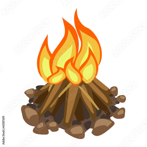campfire isolated illustration