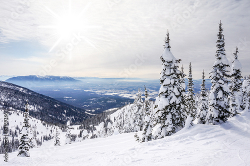 Winter Landscape on Big Mountain in Montana © ronniechua