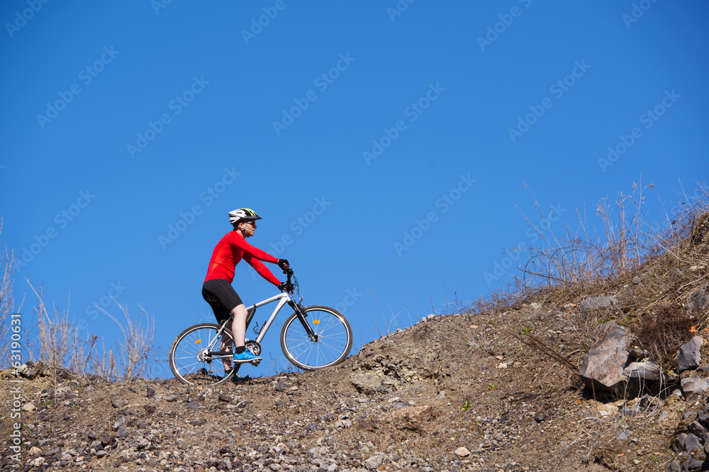 Fototapeta premium Mountain biker