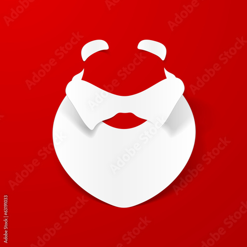 merry Christmas, beard sticker