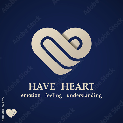 vector abstract heart symbol design template