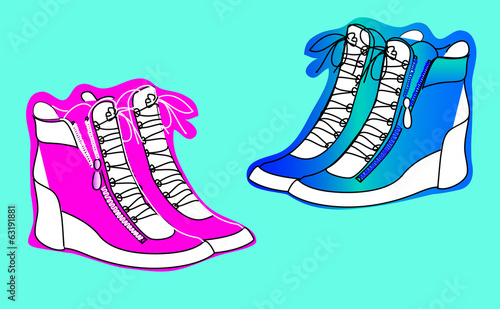 Hidden wedge sneakers