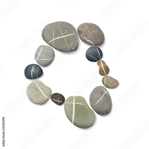 striped pebbles circle