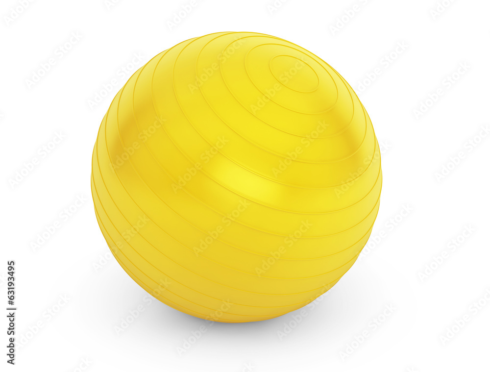 Big yellow ball for fitness detail Big yellow ball for fitness detail