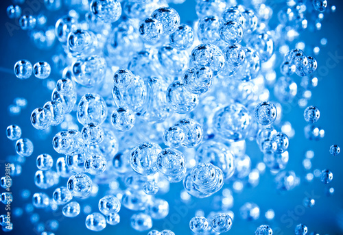 Abstract blue bubble