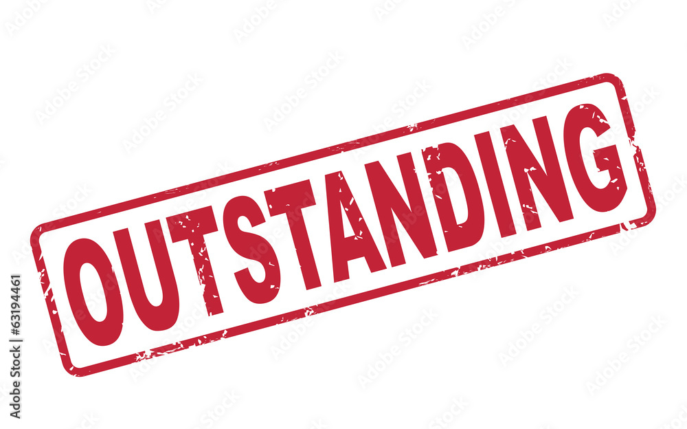 Fototapeta premium stamp outstanding with red text on white