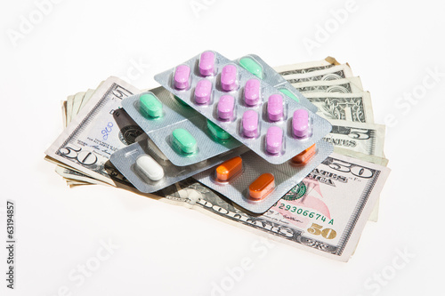 Dollar Currency and Pills