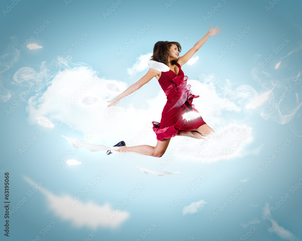 Jumping woman Jumping woman