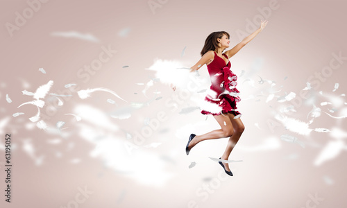 Jumping woman