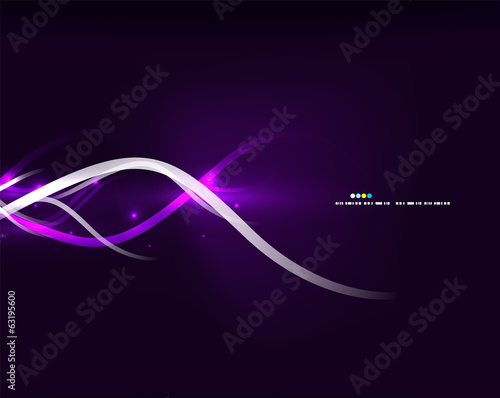 Neon glowing lines abstract background