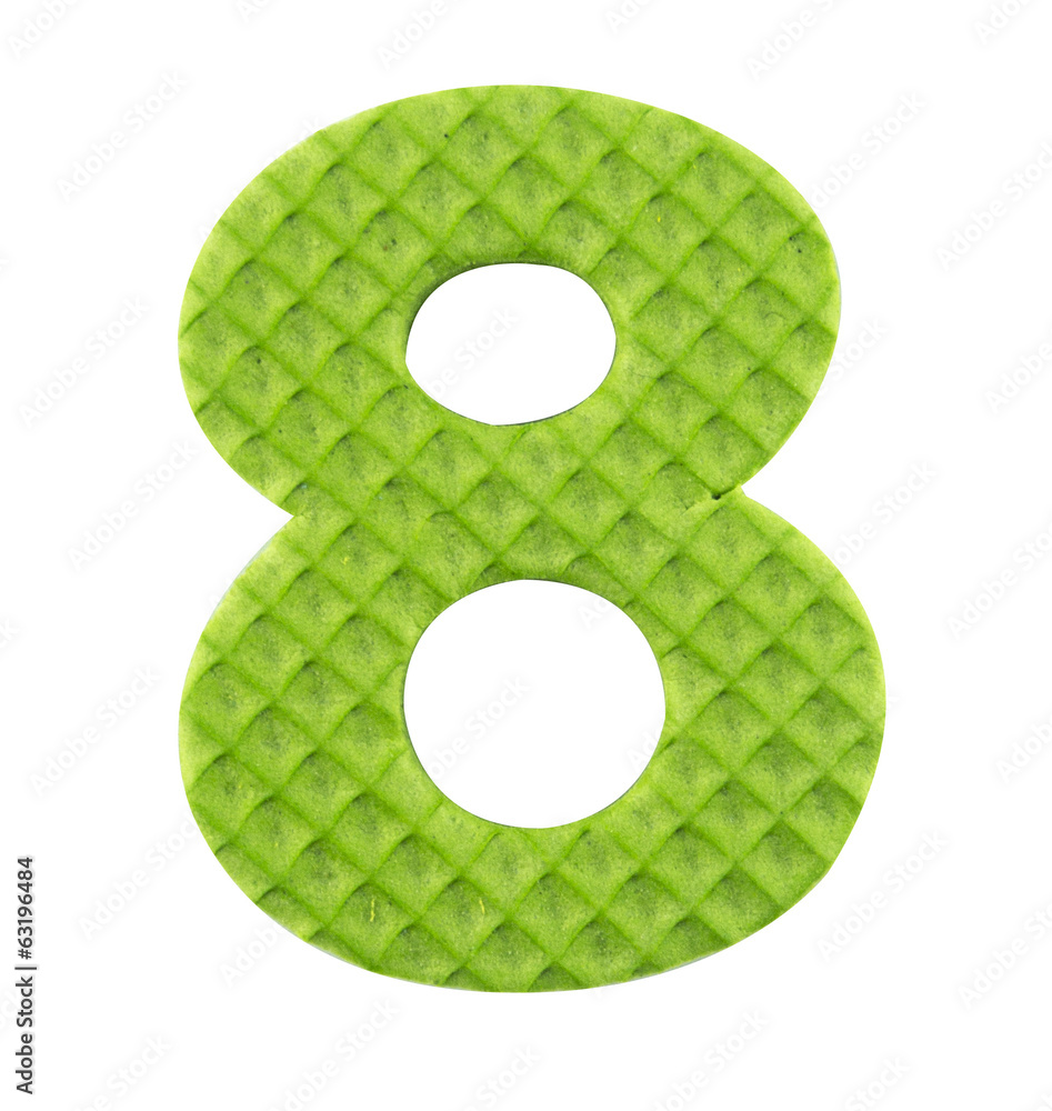 8 Number, Alphabet isolated on white background 8 Number, Alphabet isolated on white background