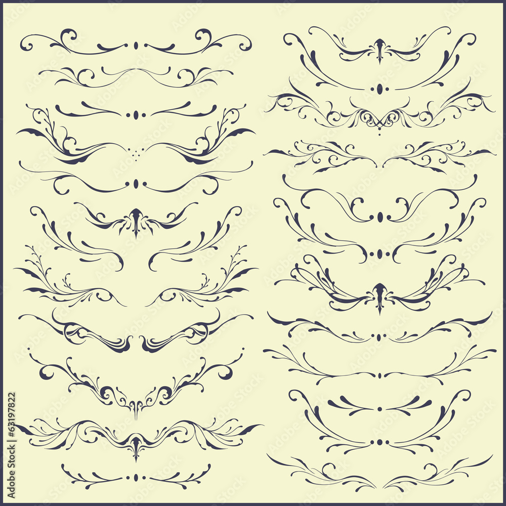 Floral divider and borders vector Floral divider and borders vector