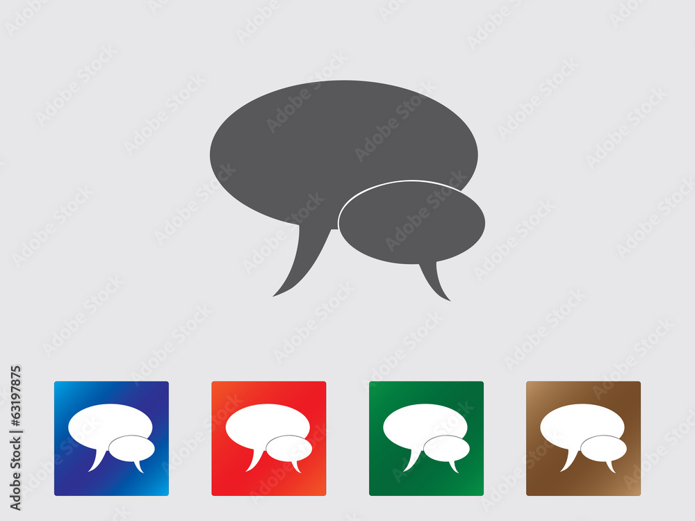 Speech bubbles icon illustration Speech bubbles icon illustration