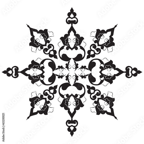 black oriental ottoman design twenty-nine