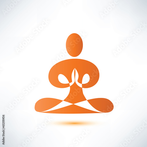 yoga, meditation vector symbol