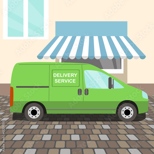 Green delivery Van