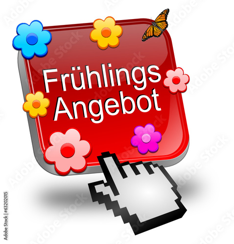 Frühlings Angebot Button mit Cursor