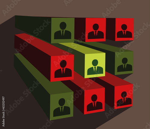 selection procedure business vector illustration
