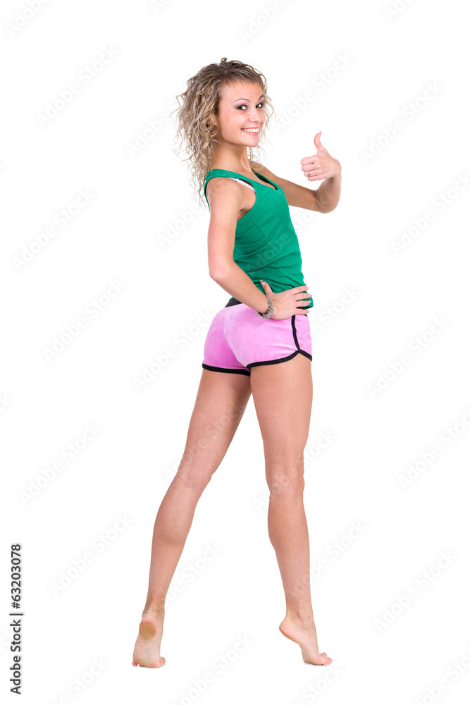 Young fitness woman doing exercise Young fitness woman doing exercise