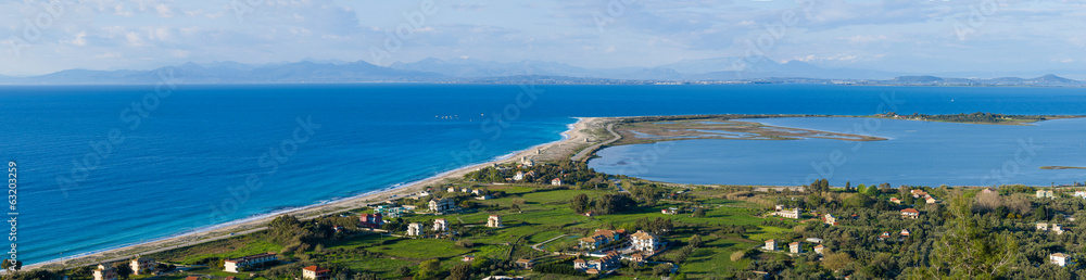Overview on the island of Lefkada in Greece Overview on the island of Lefkada in Greece