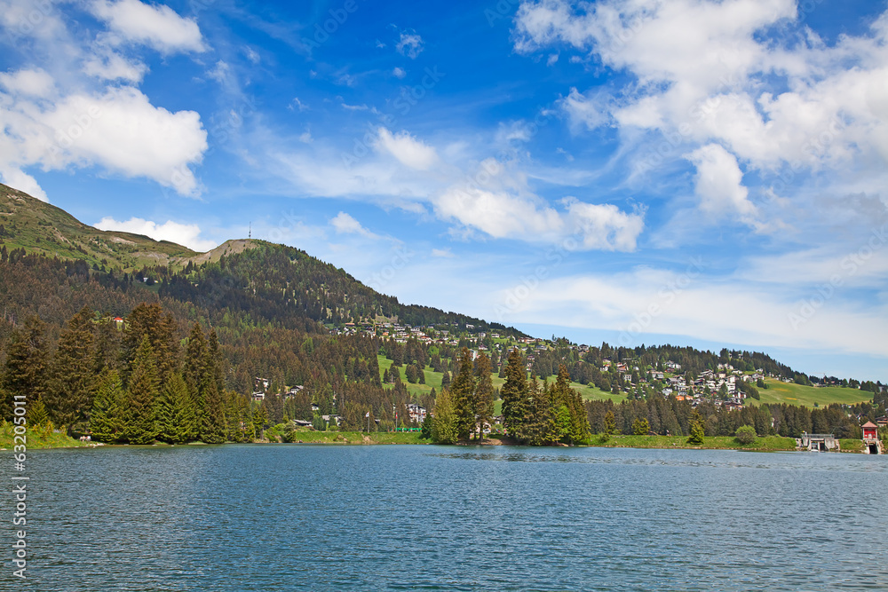 Hiking in swiss alps