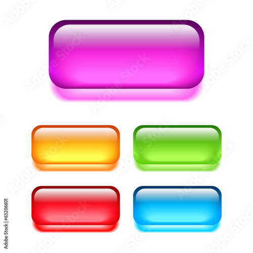 Glass vector buttons