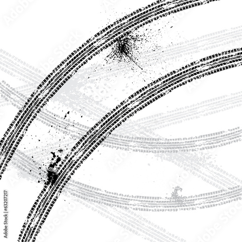 Ink blots tire track