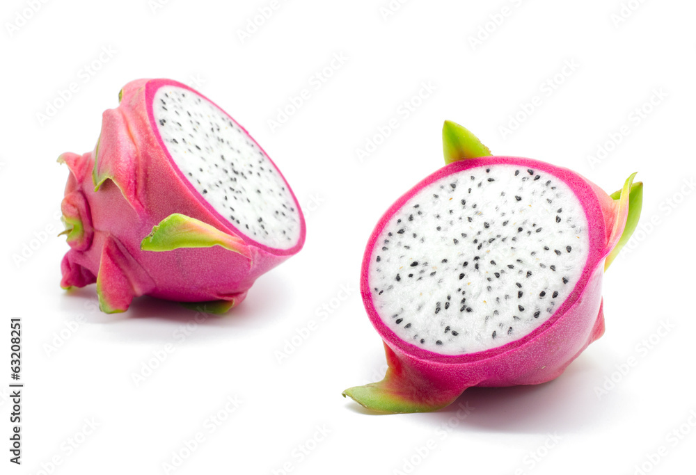 Dragon fruit on a white background Dragon fruit on a white background