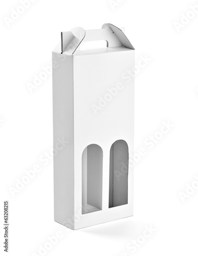 white box container template bottle drink blank package