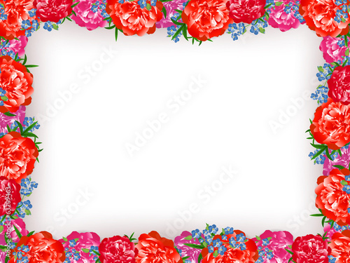 Peony Floral Frame