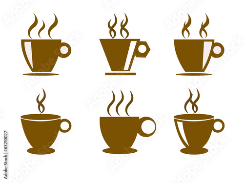 Coffee cup vector white background.