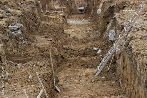 Trenching for new building construction 2 photo