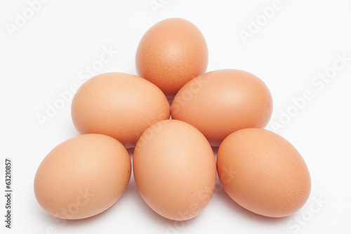 Pyramid shaped chicken egg pile