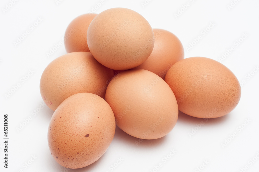 Pyramid shaped chicken egg pile