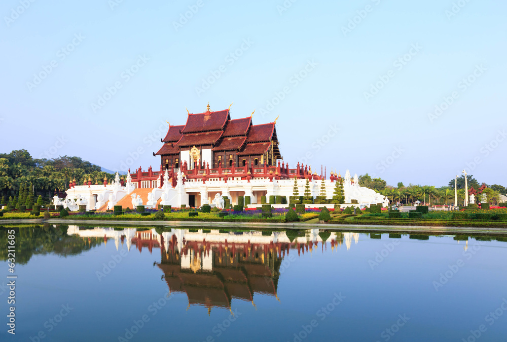 Fototapeta premium Royal pavilion in royal flora park, Chiang mai, Thailand