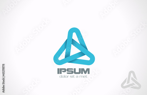 Triangle abstract vector logo design. Business Corporate icon