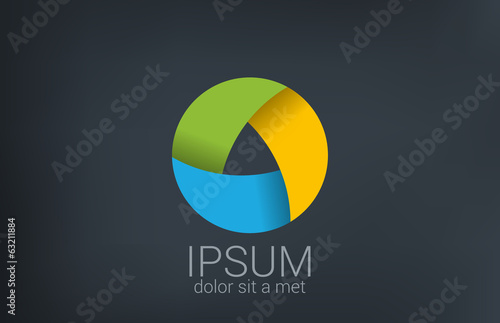 Circle abstract infinity loop vector logo design. Infinite icon
