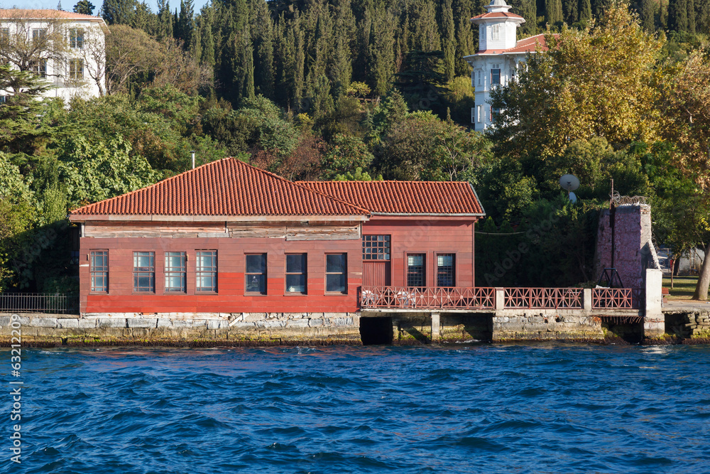Traditional and modern mansions on the Bosporus