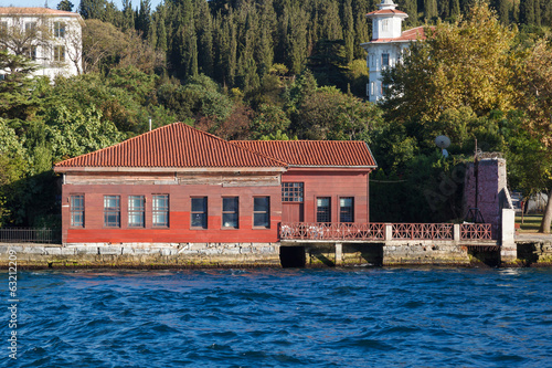 Traditional and modern mansions on the Bosporus photo