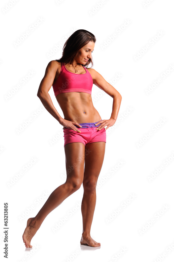 Beautiful female body isolated over white background Beautiful female body isolated over white background