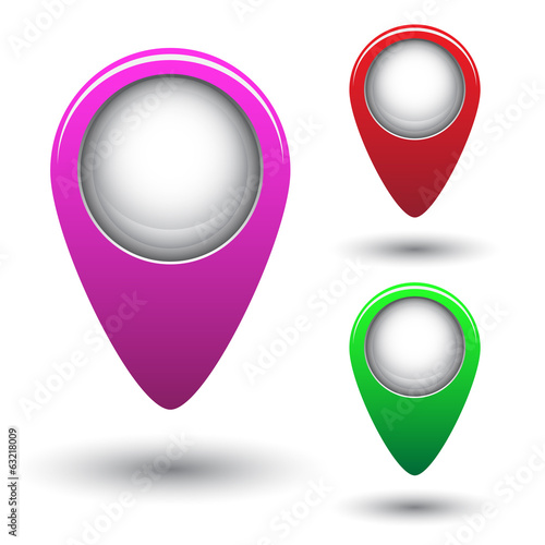 Vector map markers