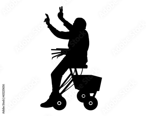 Frau mit Rollator