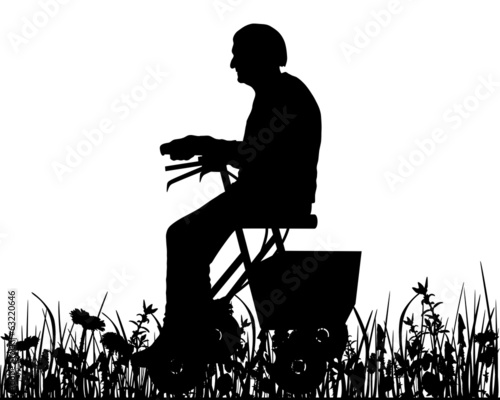 Frau mit Rollator