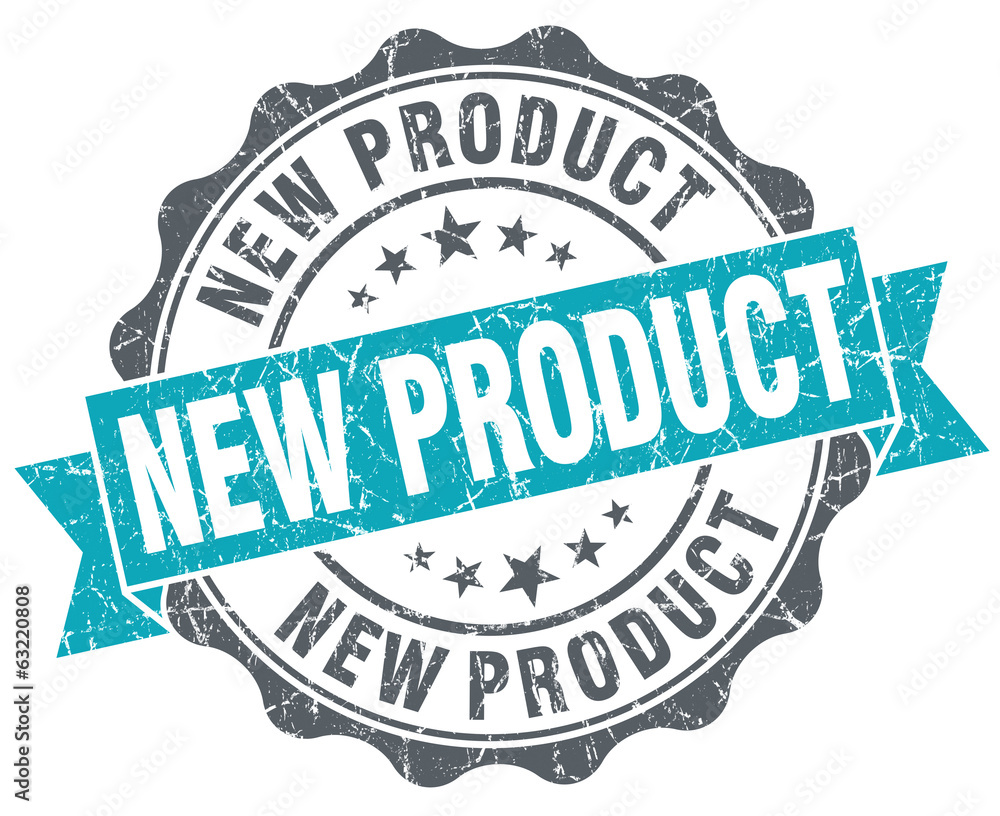 New product blue grunge retro style isolated seal New product blue grunge retro style isolated seal