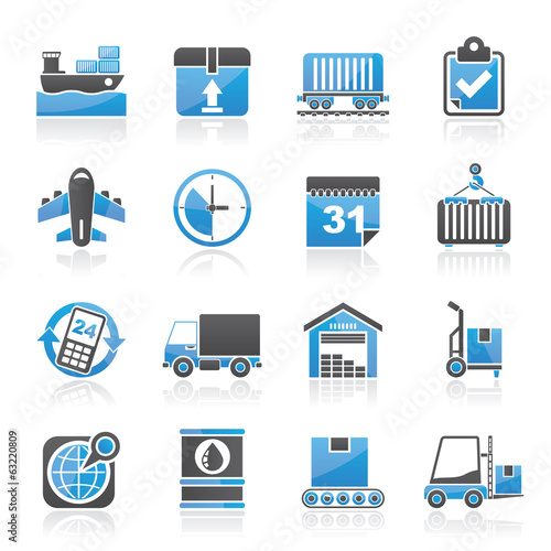 Logistic and Shipping icons - vector icon set